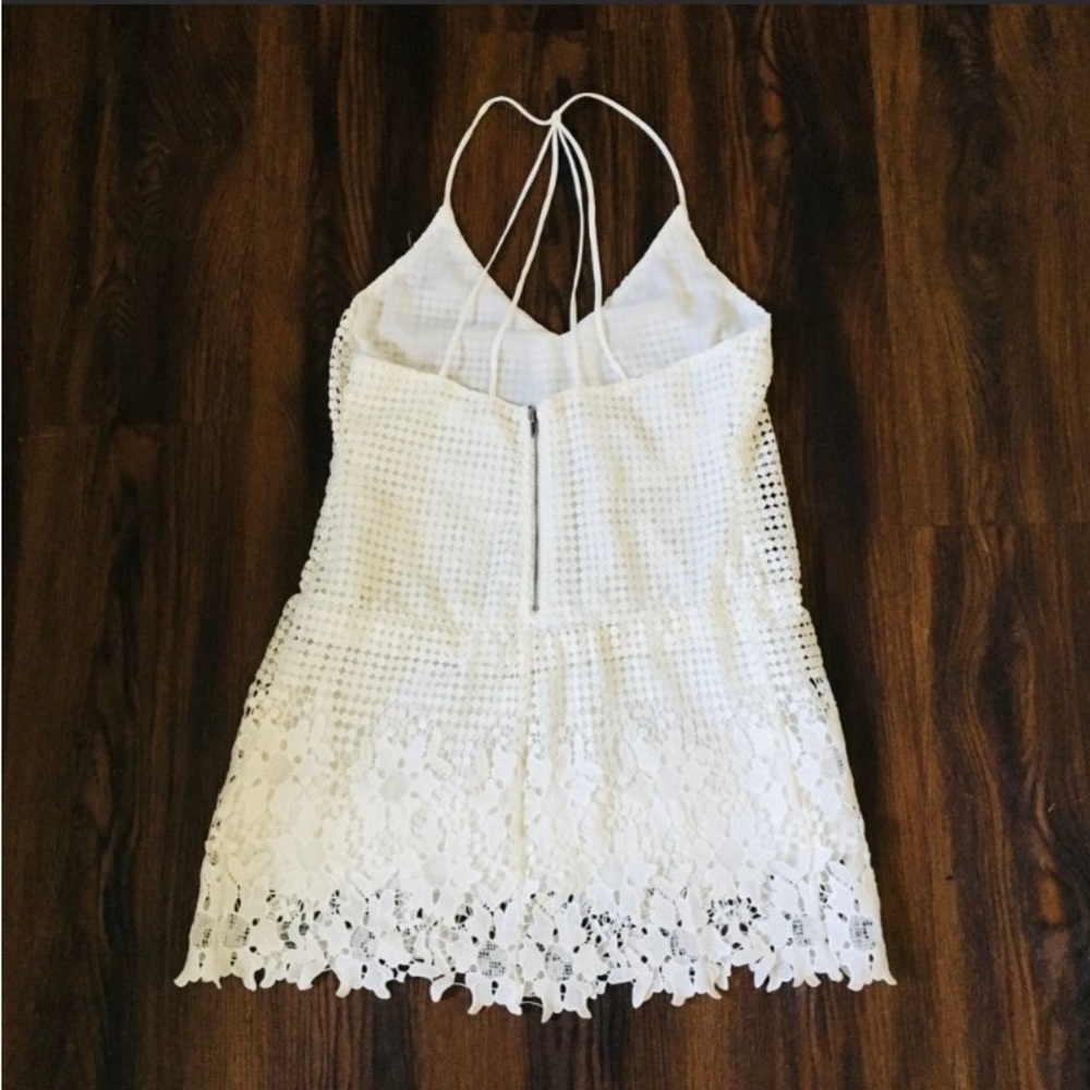 Astr The Label White Lace Spaghetti String Back M… - image 7